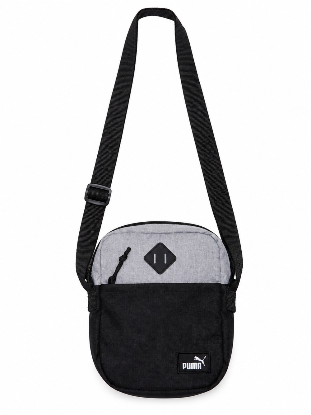 Puma Black and Light Gray Men’s Messenger Crossbody Bag